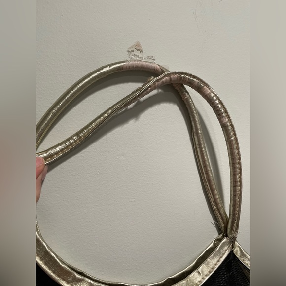 {Victoria's Secret} Beach Bag black with gold trim - Picture 5 of 5